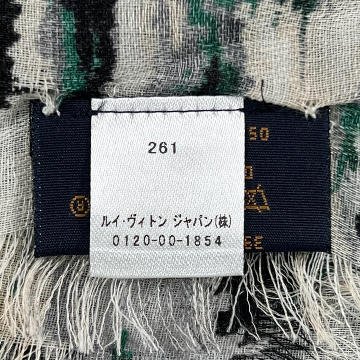 極美品▲LOUIS VUITTON ルイヴィトン MP1938 エトール・ストーム シルク カシミヤ ストール イタリア製 正規品 レディース 保存袋付き