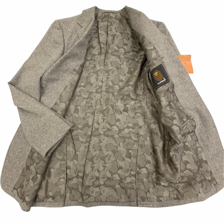 未使用品□Mr.BATHING APE ミスターベイシングエイプ by UNITED ARROWS シングルスーツ セットアップ ベージュ 48 日本製 正規品 メンズ