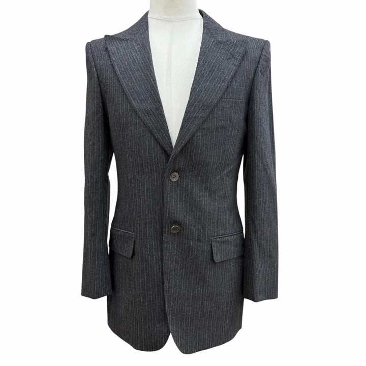 良品▼Yves Saint Laurent rive gauche イヴサンローランリヴゴーシュ ヴィンテージ 100314 トムフォード期 ストライプ柄 シングルスーツ