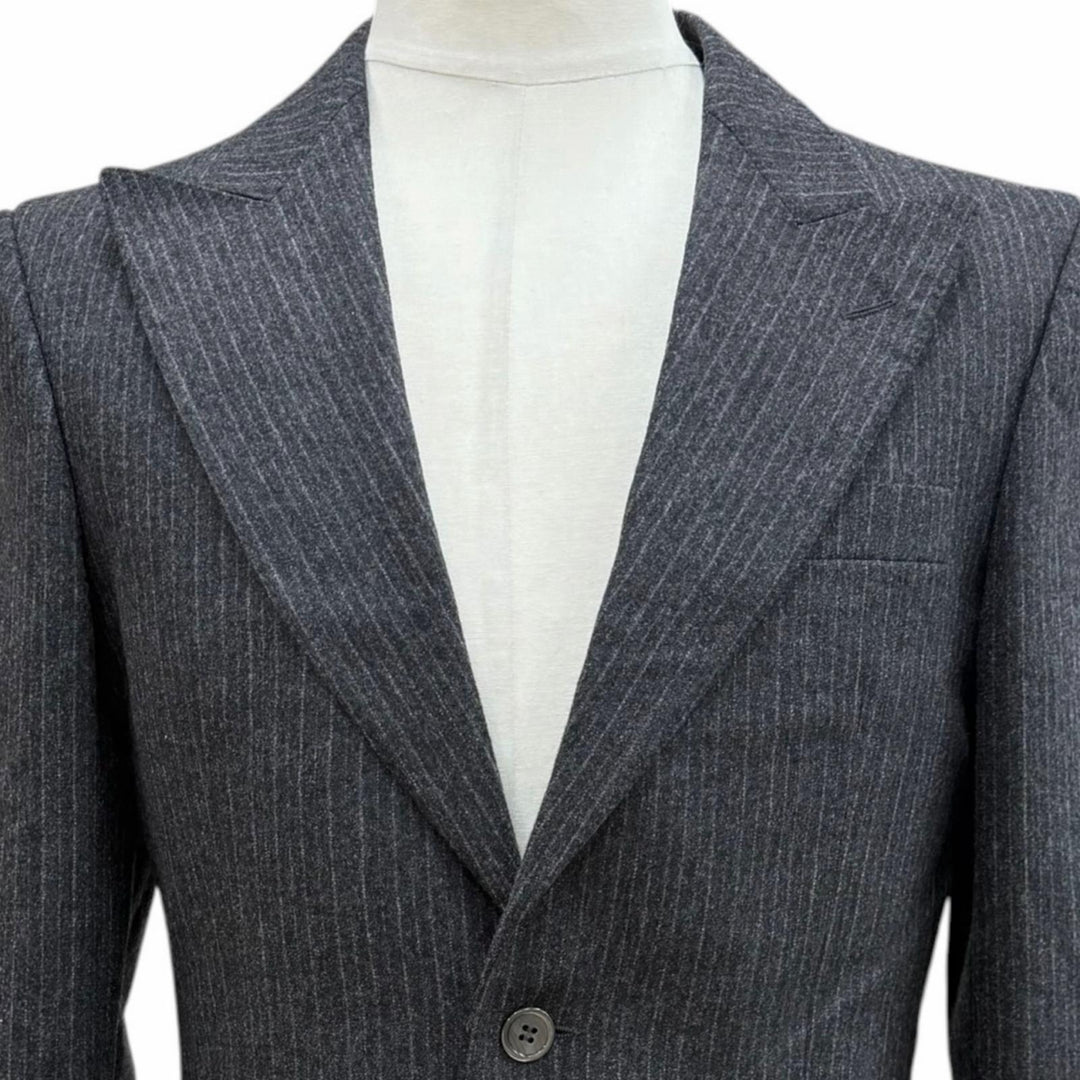 良品▼Yves Saint Laurent rive gauche イヴサンローランリヴゴーシュ ヴィンテージ 100314 トムフォード期 ストライプ柄 シングルスーツ