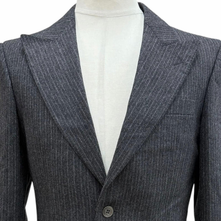 良品▼Yves Saint Laurent rive gauche イヴサンローランリヴゴーシュ ヴィンテージ 100314 トムフォード期 ストライプ柄 シングルスーツ
