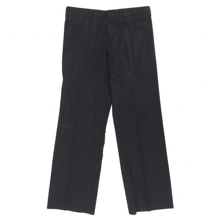 美品▲DIOR ディオール オム ヴィンテージ 2002年製 エディ期 2EH1012627 コットン100% ワイドパンツ ブラック 48 伊製 正規品 メンズ
