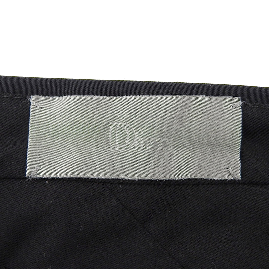 美品▲DIOR ディオール オム ヴィンテージ 2002年製 エディ期 2EH1012627 コットン100% ワイドパンツ ブラック 48 伊製 正規品 メンズ