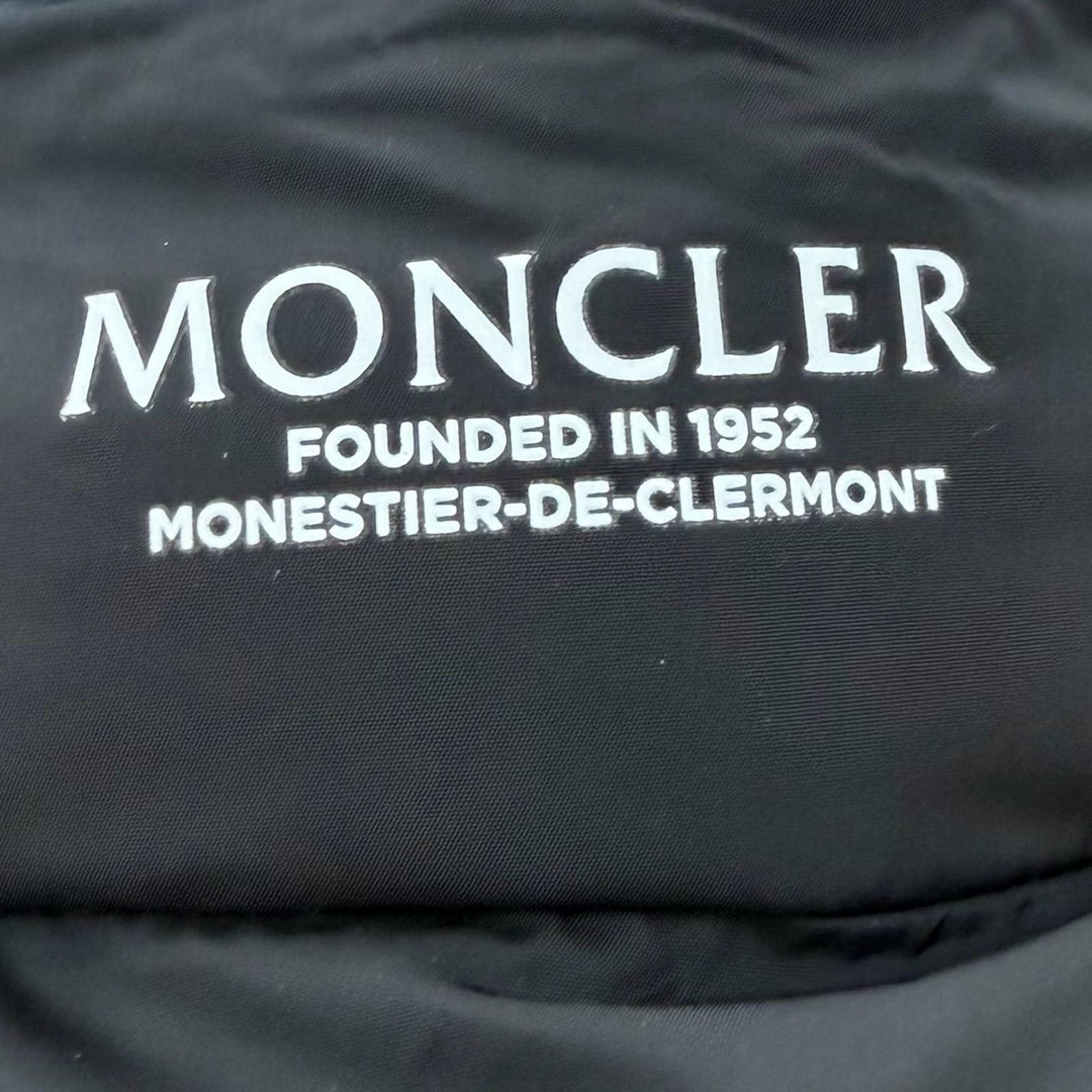 未使用品▼MONCLER モンクレール 2022年製 PEUPLIER フード入り ロゴワッペン付き WZIPUP ダウンジャケット ブルー 2 国内正規品 メンズ