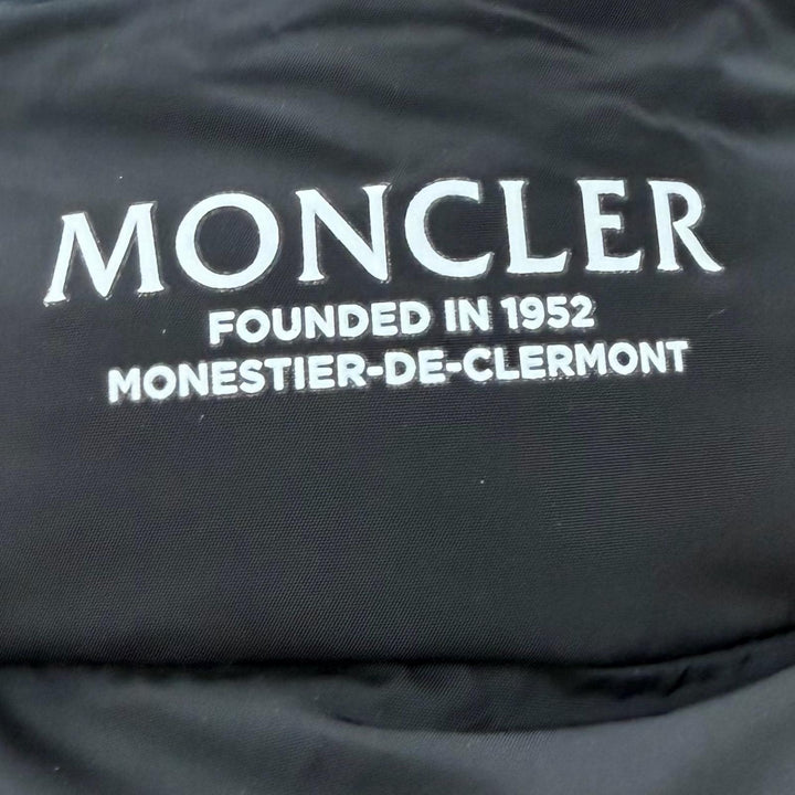 未使用品▼MONCLER モンクレール 2022年製 PEUPLIER フード入り ロゴワッペン付き WZIPUP ダウンジャケット ブルー 2 国内正規品 メンズ