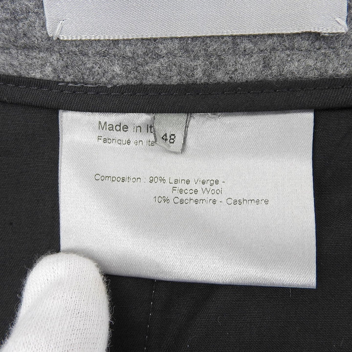 極美品▲DIOR ディオール オム 2002年製 2HH1015423 エディ期 ウール カシミヤ混 ワイドパンツ グレー 48 イタリア製 正規品 メンズ
