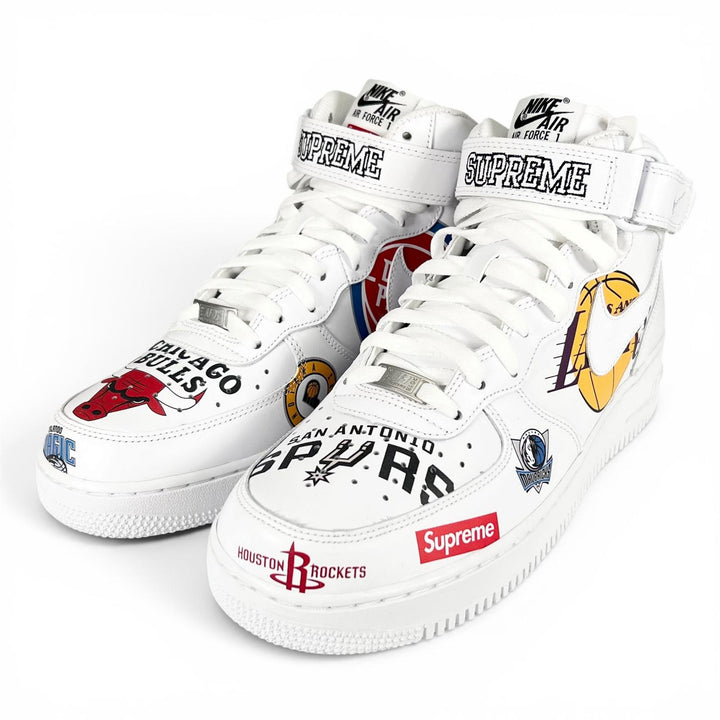 未使用品▲Supreme NIKE シュプリーム ナイキ AQ8017-100 AIR FORCE 1 MID 07 SUPREME NBA ハイカットスニーカー 28.5cm メンズ 箱付き
