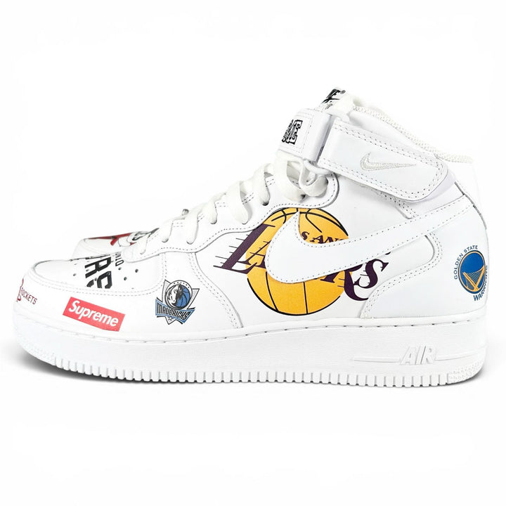未使用品▲Supreme NIKE シュプリーム ナイキ AQ8017-100 AIR FORCE 1 MID 07 SUPREME NBA ハイカットスニーカー 28.5cm メンズ 箱付き