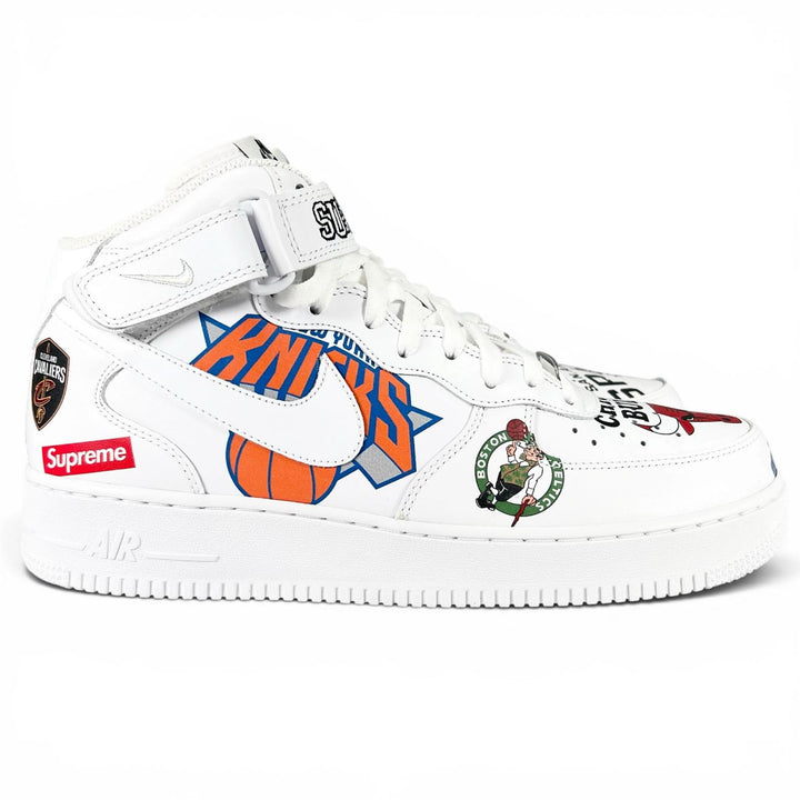 未使用品▲Supreme NIKE シュプリーム ナイキ AQ8017-100 AIR FORCE 1 MID 07 SUPREME NBA ハイカットスニーカー 28.5cm メンズ 箱付き