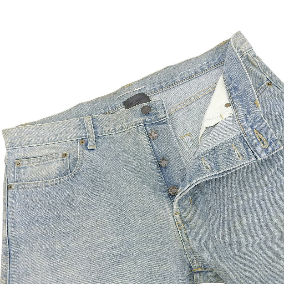 極美品▲SAINT LAURENT PARIS サンローランパリ 2012年製 315392 コットン100% エディ期 ヴィンテージ加工 デニムパンツ 34 正規品