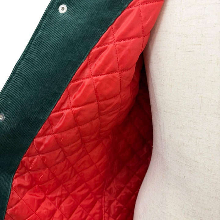 美品□COMME des GARCONS コムデギャルソン W27174 細畝 中綿入り コーデュロイジャケット グリーン L フランス製 正規品 メンズ