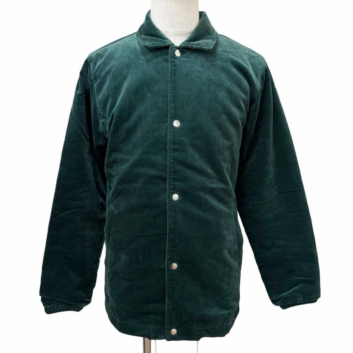 美品□COMME des GARCONS コムデギャルソン W27174 細畝 中綿入り コーデュロイジャケット グリーン L フランス製 正規品 メンズ