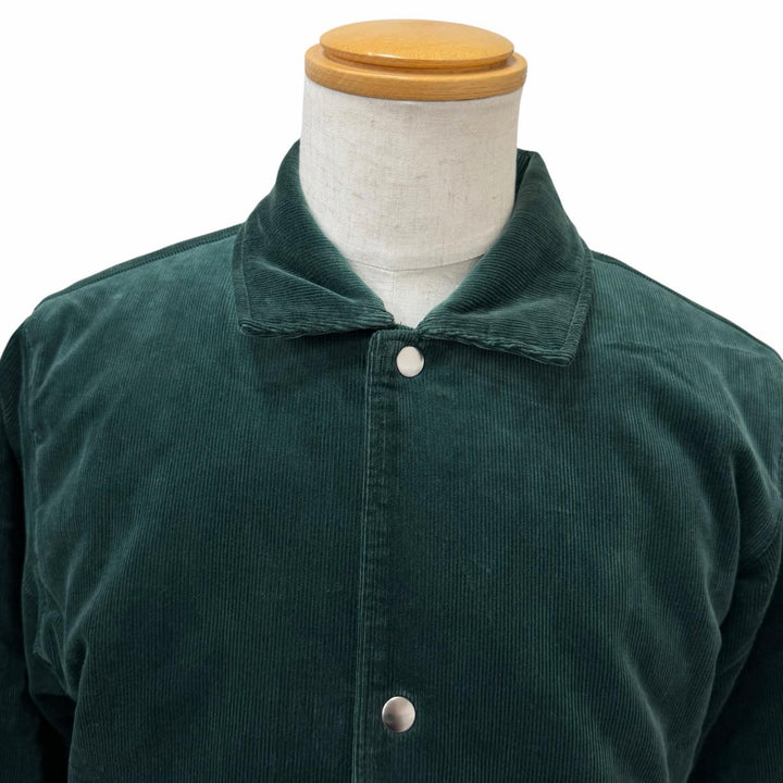 美品□COMME des GARCONS コムデギャルソン W27174 細畝 中綿入り コーデュロイジャケット グリーン L フランス製 正規品 メンズ
