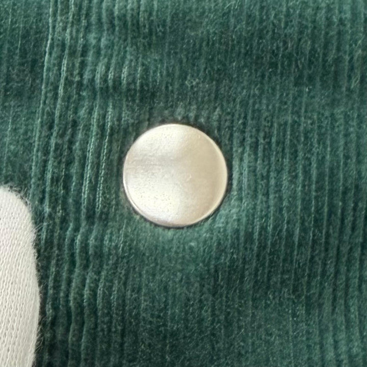 美品□COMME des GARCONS コムデギャルソン W27174 細畝 中綿入り コーデュロイジャケット グリーン L フランス製 正規品 メンズ