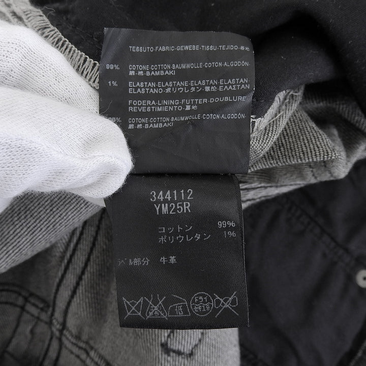 美品▲SAINT LAURENT PARIS サンローランパリ 2013年製 344112 エディ期 USED加工 ボタンフライ デニムパンツ ブラック 31 正規品 メンズ