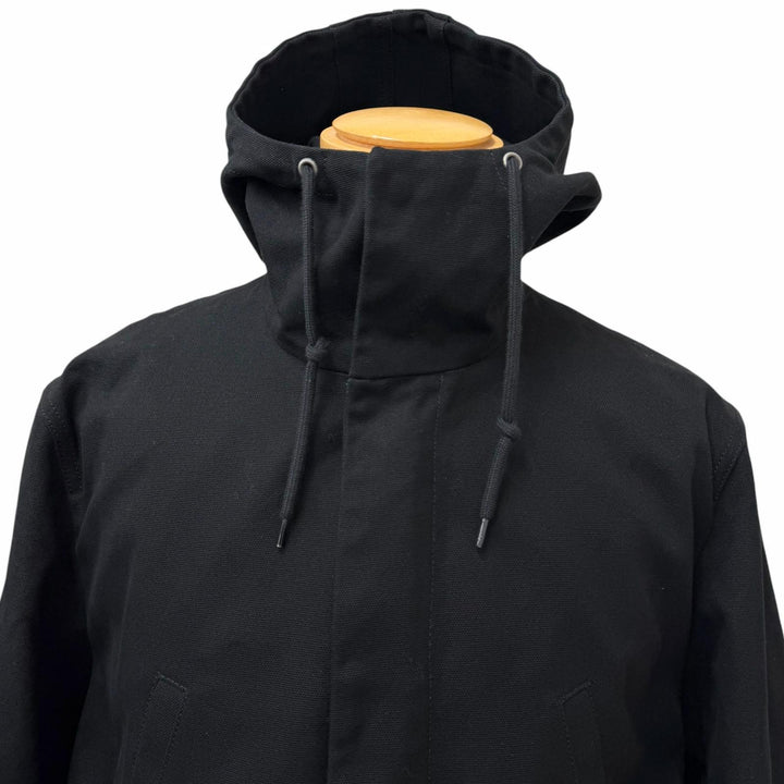 極美品□RAF SIMONS ラフシモンズ Replicants Hooded Jacket バックプリント レプリカンツ フーデッドコート ブラック 50 イタリア製