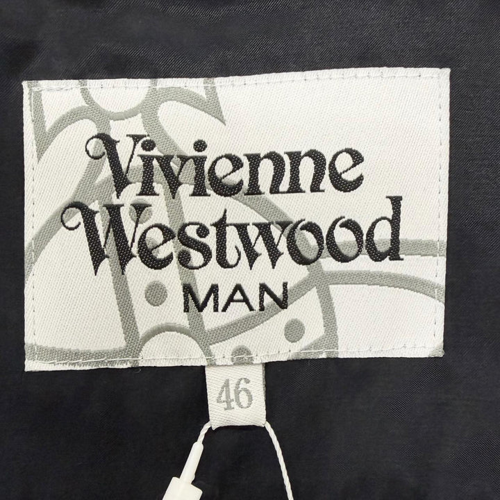 未使用品□Vivienne WestwoodMAN ヴィヴィアンウエストウッドマン ライカ期 オーブ刺繍 スーベニアジャケット ブラック 46 日本製 正規品