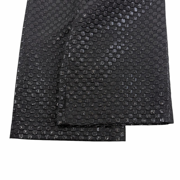 未使用品★COMME des GARCONS コムデギャルソン 25SS GO-P026 ウール混 ラメ 総柄 ハニカム ガウチョパンツ ブラック M 日本製 正規品