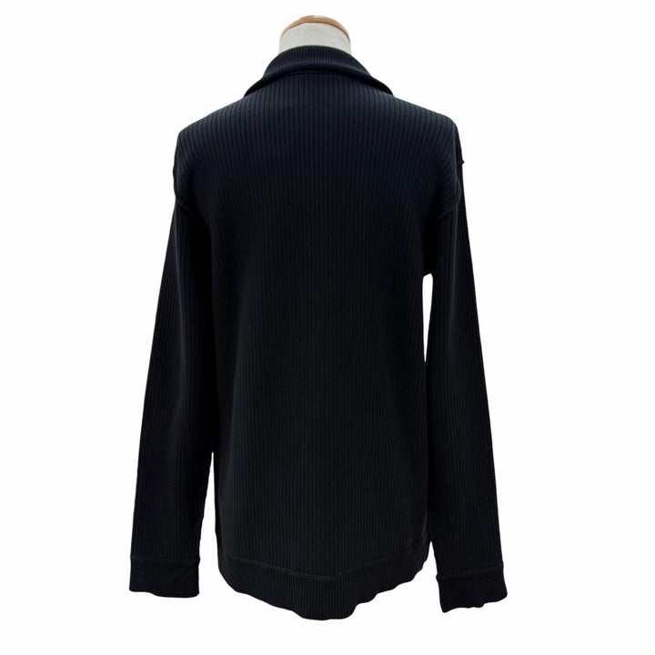 未使用品▼BALENCIAGA バレンシアガ 2024年製 821801 ロゴワッペン ZIPUP ニットジャケット ブラック XS 伊製 正規品 メンズ ハンガー付