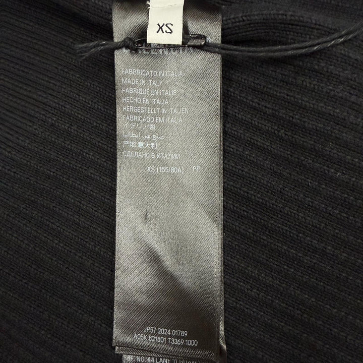 未使用品▼BALENCIAGA バレンシアガ 2024年製 821801 ロゴワッペン ZIPUP ニットジャケット ブラック XS 伊製 正規品 メンズ ハンガー付