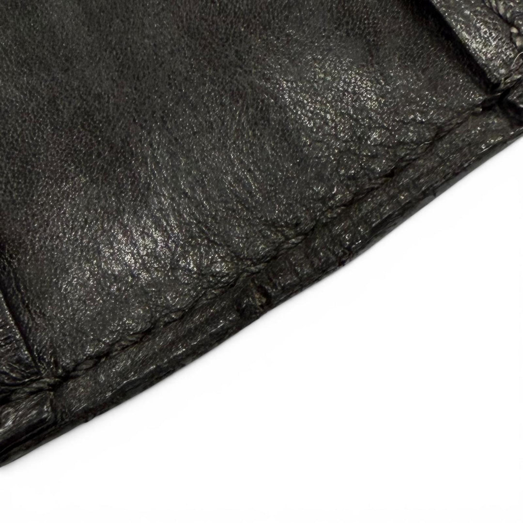 良品▼Berluti ベルルッティ レザー オルガ期 カリグラフィ ロングウォレット 二つ折り 長財布 札入れ ブラック メンズ