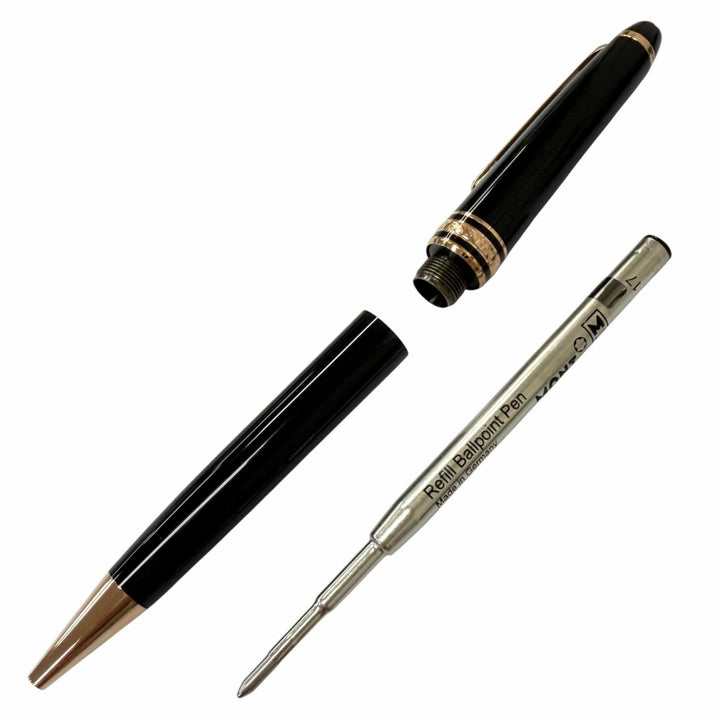 極美品□MONTBLANC モンブラン M23888 マイスターシュテュック クラシック ツイスト式 ボールペン ブラック レッドゴールド ドイツ製