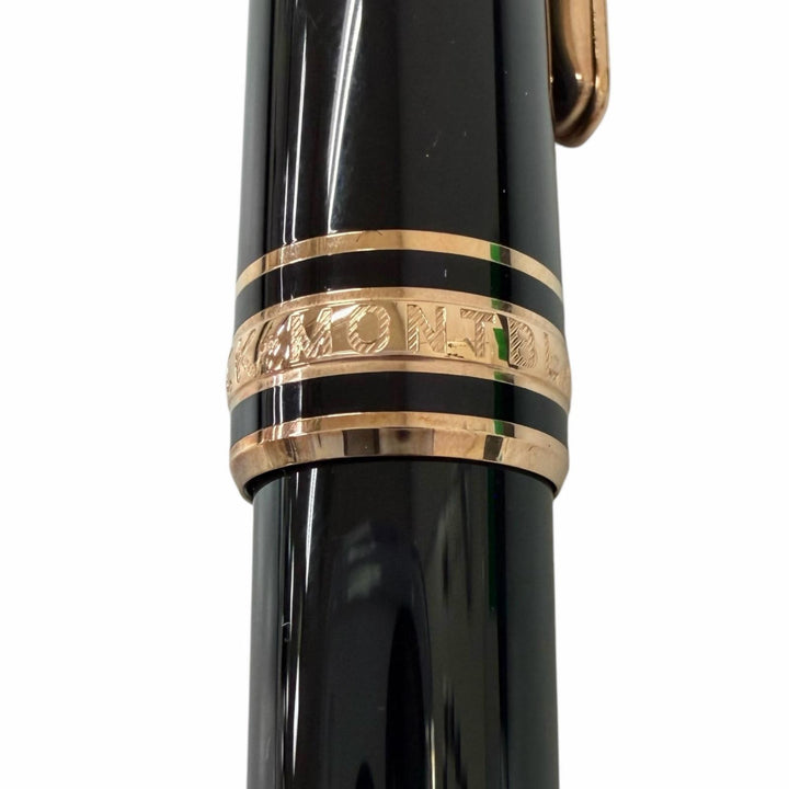 極美品□MONTBLANC モンブラン M23888 マイスターシュテュック クラシック ツイスト式 ボールペン ブラック レッドゴールド ドイツ製