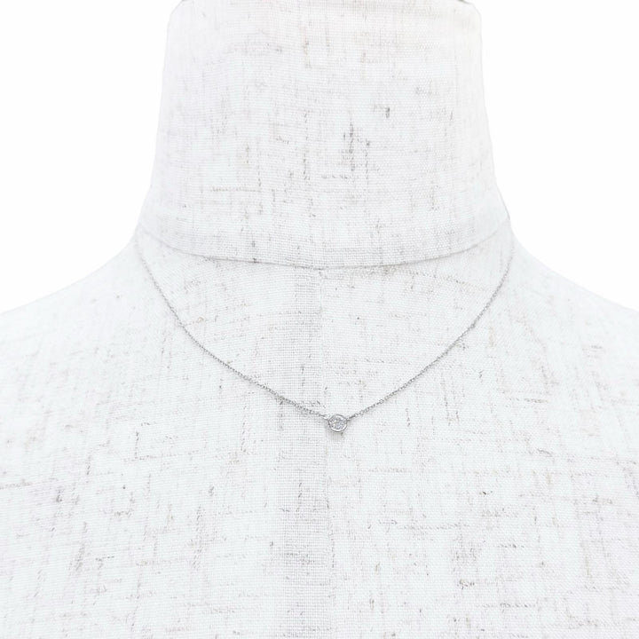 美品△TIFFANY&amp;Co. ティファニー バイザヤード PT950 1Pダイヤモンド ネックレス 約0.18ct 直径約4.90mm プラチナ 重量2.3g レディース