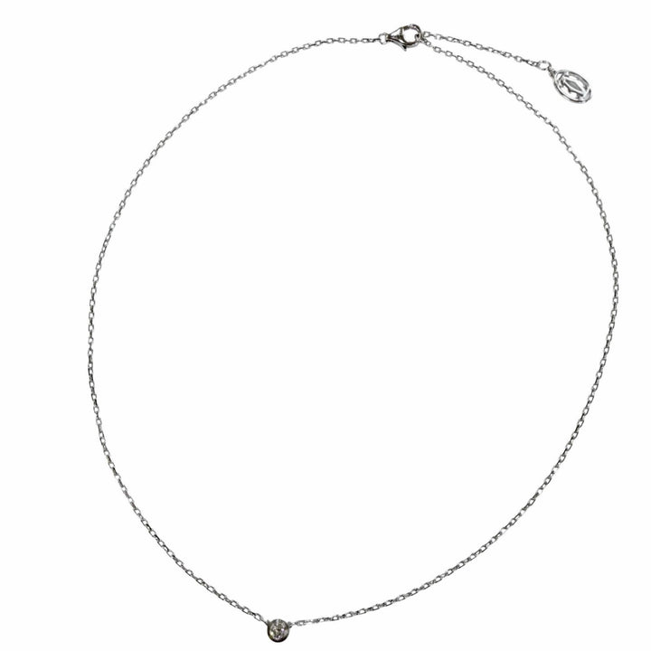 美品☆Cartier カルティエ DDX971 ダムール SM ダイヤ ネックレス 750（WG） ダイヤモンド ホワイトゴールド 重量2.82g レディース