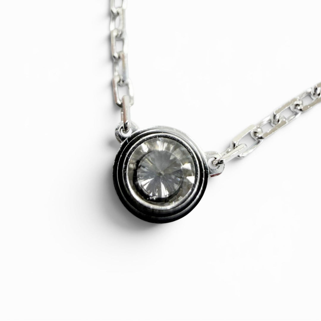 美品☆Cartier カルティエ DDX971 ダムール SM ダイヤ ネックレス 750（WG） ダイヤモンド ホワイトゴールド 重量2.82g レディース