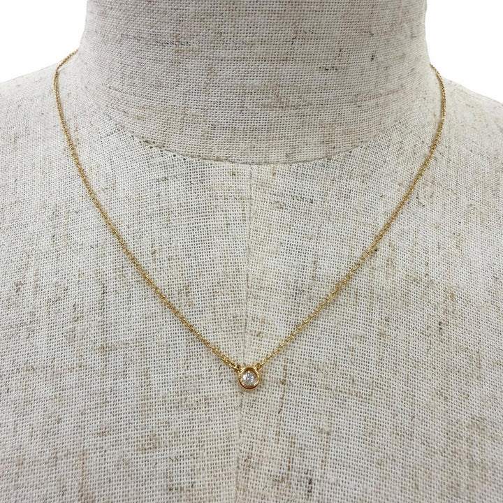 美品☆TIFFANY&amp;Co. ティファニー バイ ザ ヤードシングル ダイヤモンド約0.12ct ペンダント 750（YG） イエローゴールド 重量2.21g