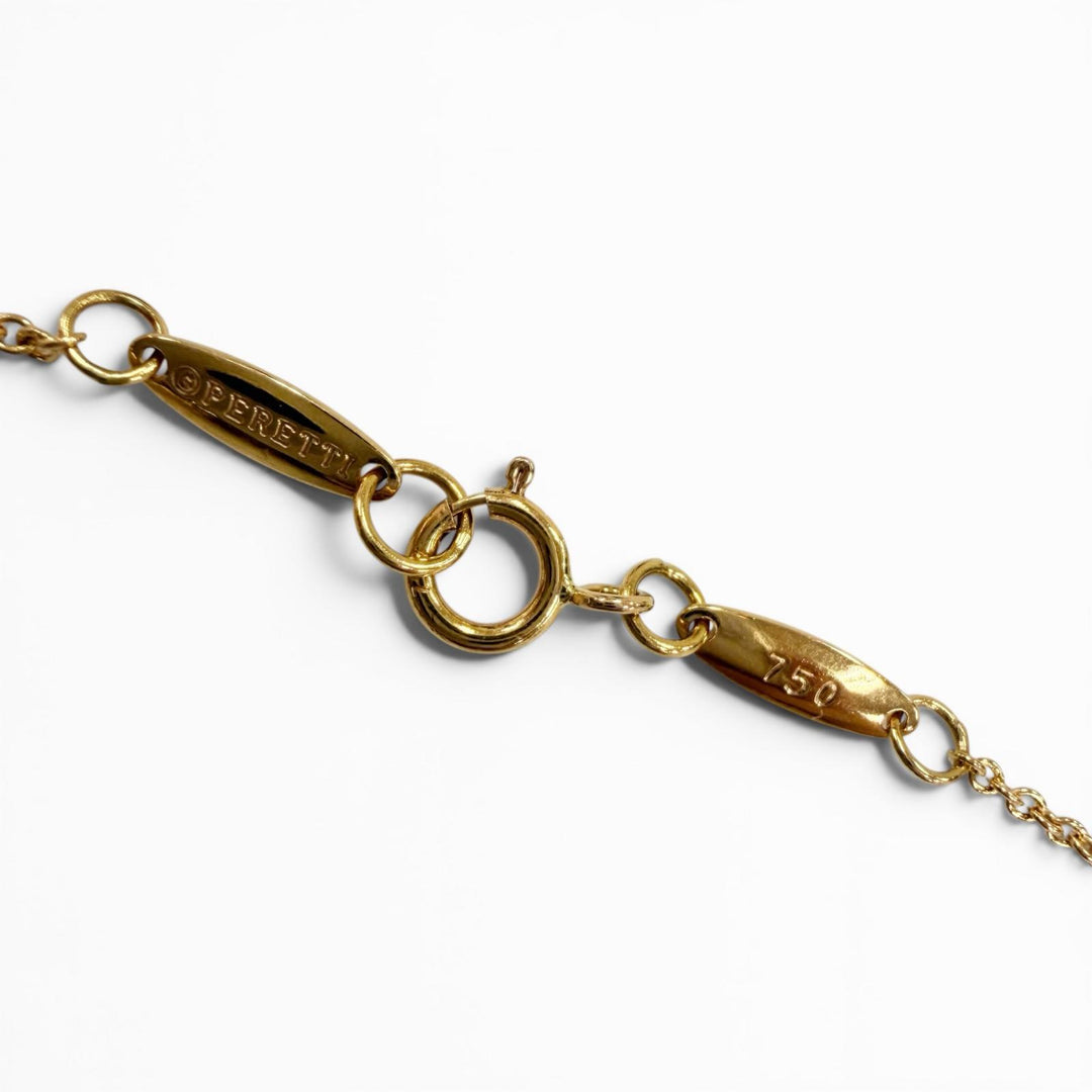 美品☆TIFFANY&amp;Co. ティファニー バイ ザ ヤードシングル ダイヤモンド約0.12ct ペンダント 750（YG） イエローゴールド 重量2.21g