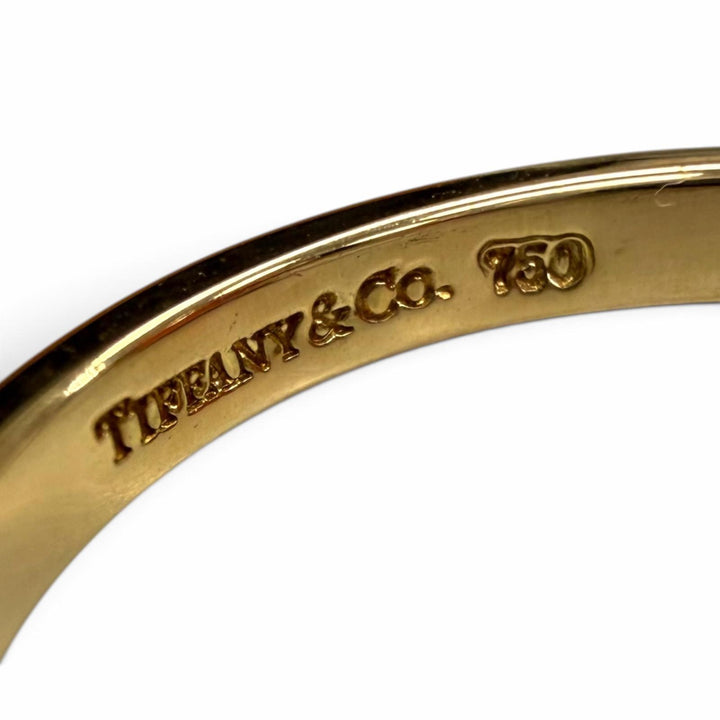 極美品□TIFFANY&amp;Co. ティファニー 750 カルセドニー シュガースタック リング 指輪 イエローゴールド JP13号相当 重量3.62g レディース