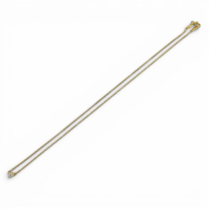 美品★TIFFANY&amp;Co. ティファニー エルサペレッティ バイザヤード 1P ダイヤ ネックレス AU750 直径約3.80mm 約0.05ct 41cm 総重量1.79g