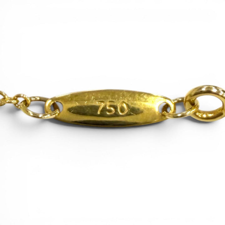 美品★TIFFANY&amp;Co. ティファニー エルサペレッティ バイザヤード 1P ダイヤ ネックレス AU750 直径約3.80mm 約0.05ct 41cm 総重量1.79g