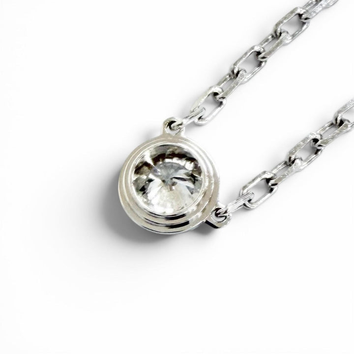 美品△Cartier カルティエ SIS607 ダムール SM ダイヤ ネックレス アクセサリー 750 WG ホワイトゴールド 全長41cm 重量2.91g レディース