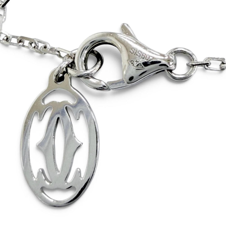 美品△Cartier カルティエ SIS607 ダムール SM ダイヤ ネックレス アクセサリー 750 WG ホワイトゴールド 全長41cm 重量2.91g レディース