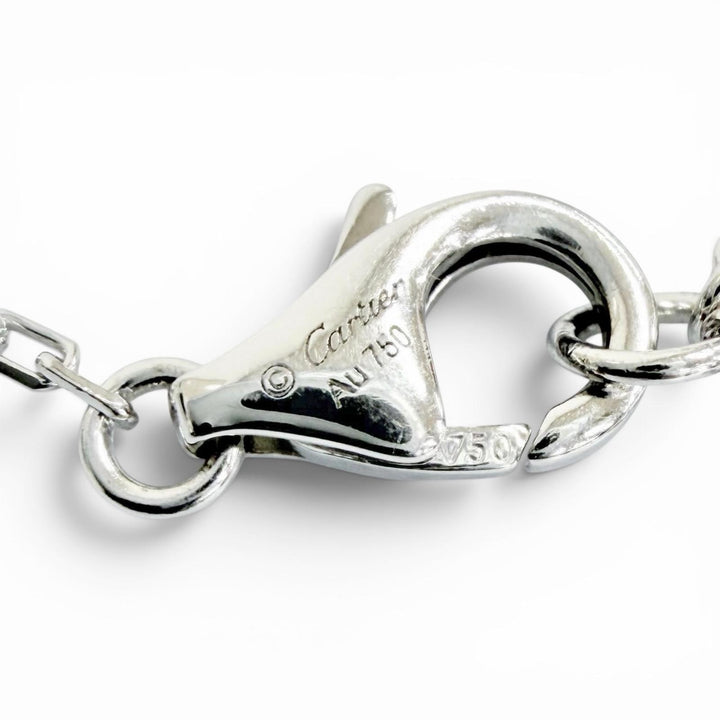 美品△Cartier カルティエ SIS607 ダムール SM ダイヤ ネックレス アクセサリー 750 WG ホワイトゴールド 全長41cm 重量2.91g レディース