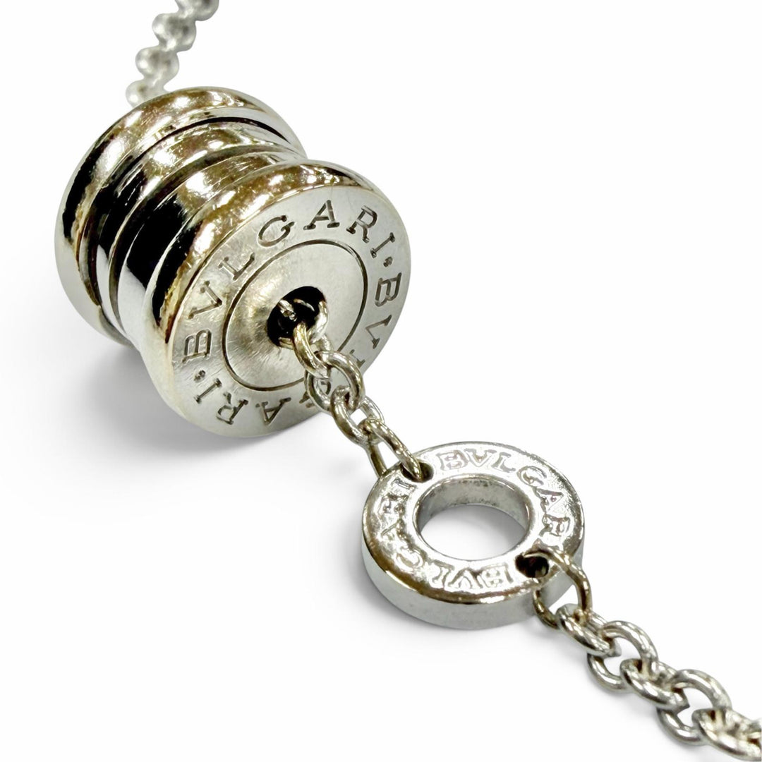良品▼BVLGARI ブルガリ ビーゼロワン AU750(WG) チェーン ブレスレット シルバー イタリア製 重量6.85g レディース メンズ アクセサリー