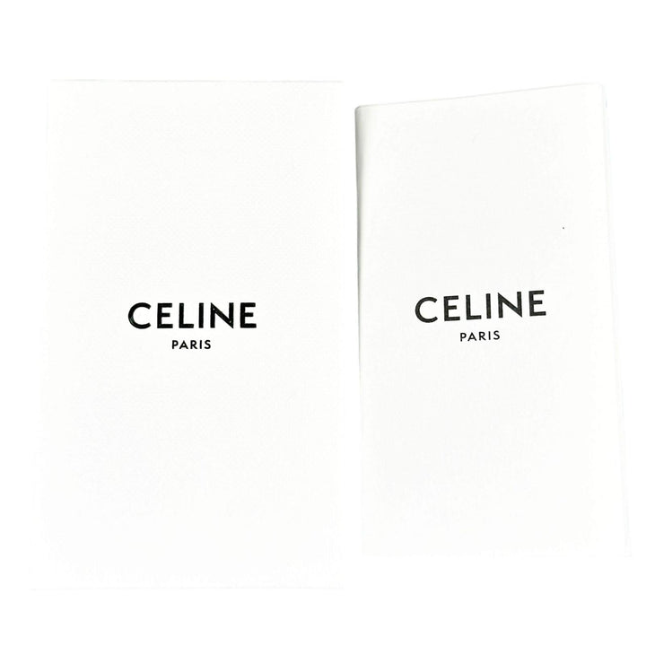 美品▲CELINE セリーヌ 現行品 ミディアム コスメティックポーチ スムースカーフスキン トリオンフ ポーチ ブラウン イタリア製 レディース