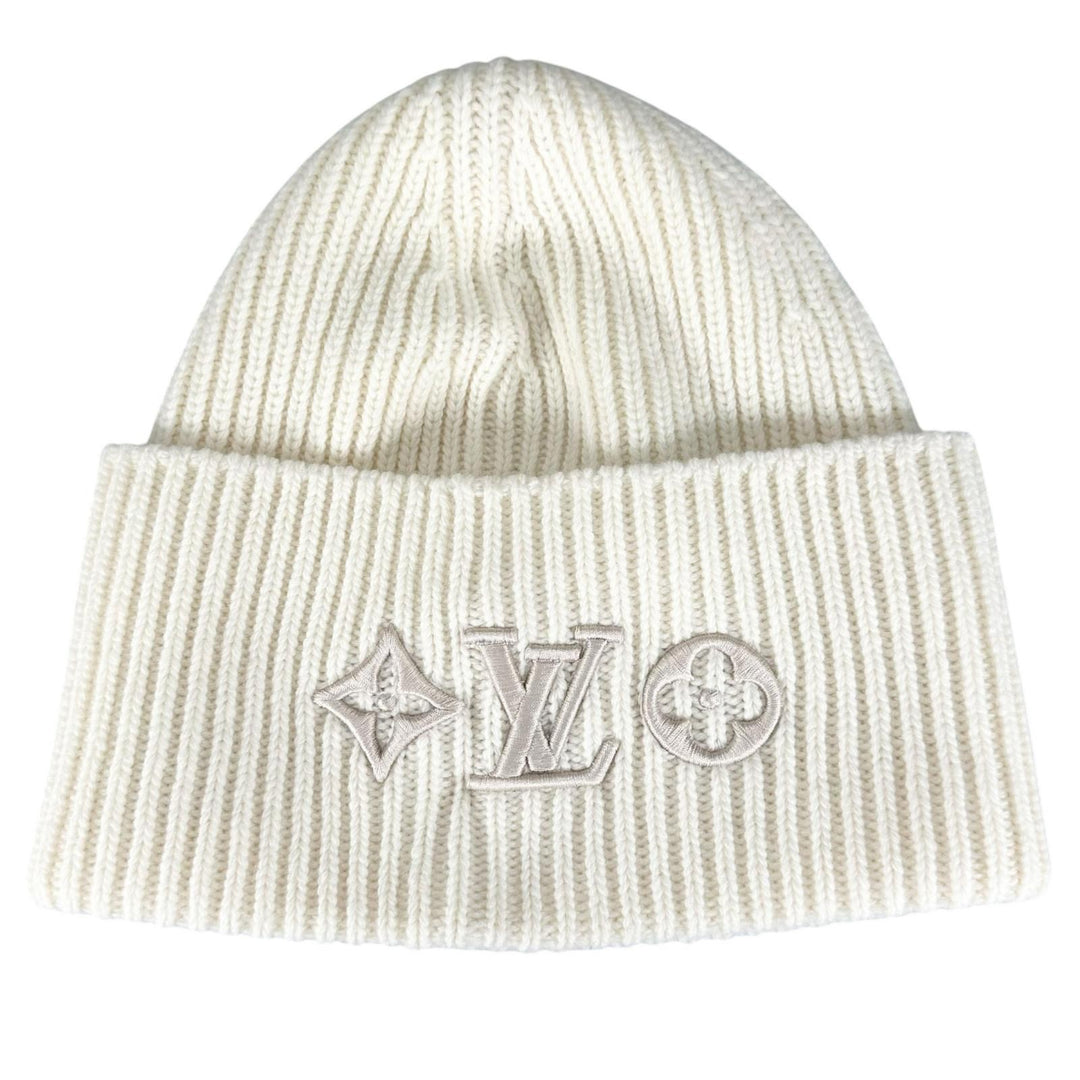 未使用品▲LOUIS VUITTON ルイヴィトン 2025年製 現行品 M77873 ボネ・LV ヘッドライン ウール100% ニットキャップ 伊製 正規品 箱付き
