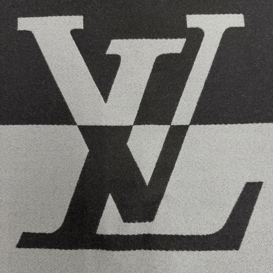 極美品▼LOUIS VUITTON ルイヴィトン 2025年製 M79097 マフラー グラフィック デュアル カシミヤ混 ノワール 現行品 正規品 定価104500円