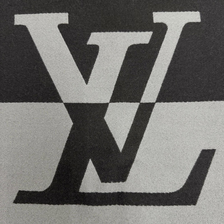 極美品▼LOUIS VUITTON ルイヴィトン 2025年製 M79097 マフラー グラフィック デュアル カシミヤ混 ノワール 現行品 正規品 定価104500円