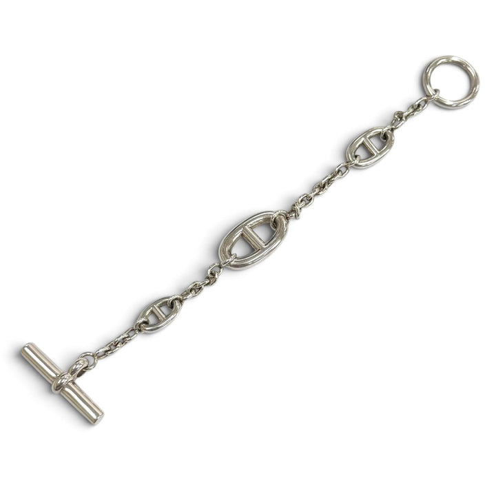 美品★HERMES エルメス ファランドール AG925 シェーヌダンクル ブレスレット アクセサリー シルバー イタリア製 レディース