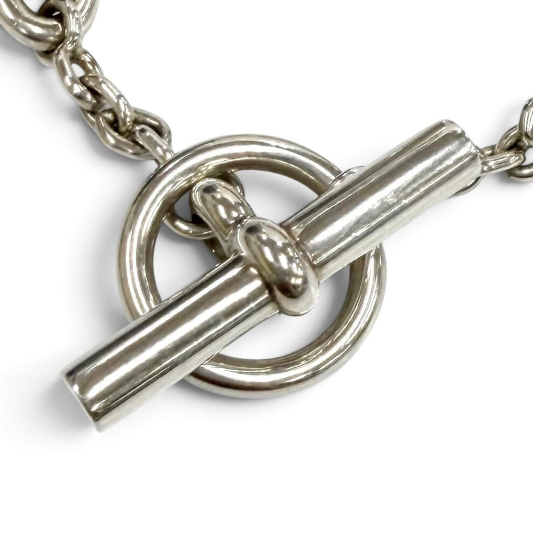 美品★HERMES エルメス ファランドール AG925 シェーヌダンクル ブレスレット アクセサリー シルバー イタリア製 レディース