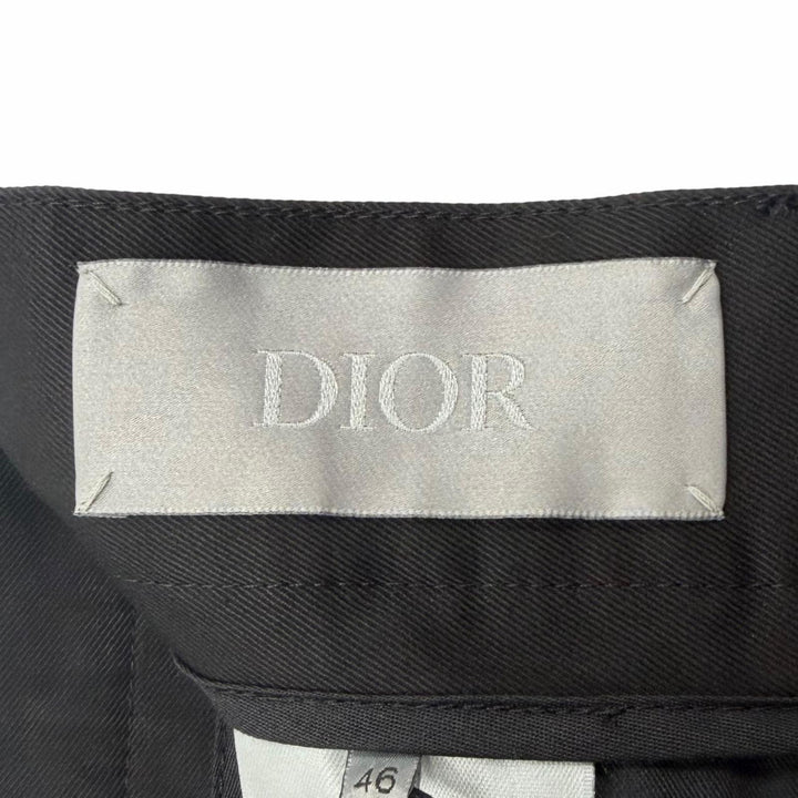 未使用品□DIOR ディオール オム 183C135A3866 コットン カーゴ ショートパンツ ハーフパンツ ブラック 46 イタリア製 正規品 メンズ