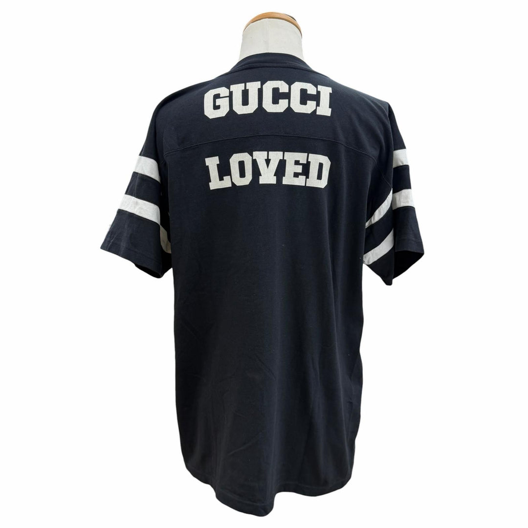美品▼GUCCI グッチ 660744 コットン100% ナンバリング ロゴプリント クルーネック ショートスリーブ 半袖Ｔシャツ ブラック XXS 正規品