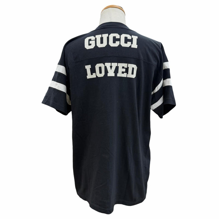 美品▼GUCCI グッチ 660744 コットン100% ナンバリング ロゴプリント クルーネック ショートスリーブ 半袖Ｔシャツ ブラック XXS 正規品