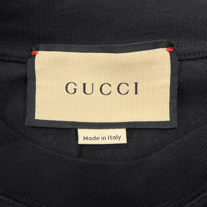 美品▼GUCCI グッチ 660744 コットン100% ナンバリング ロゴプリント クルーネック ショートスリーブ 半袖Ｔシャツ ブラック XXS 正規品