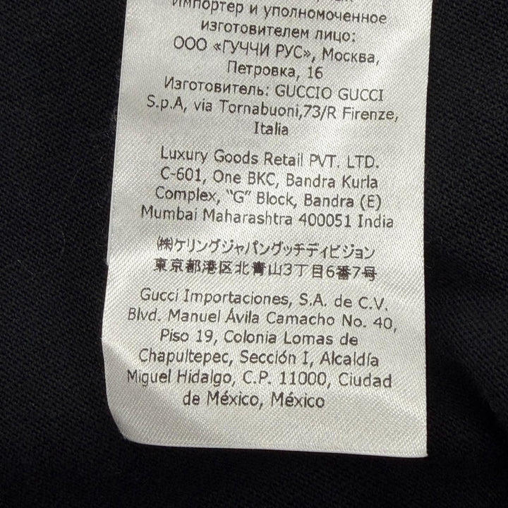 美品▼GUCCI グッチ 660744 コットン100% ナンバリング ロゴプリント クルーネック ショートスリーブ 半袖Ｔシャツ ブラック XXS 正規品